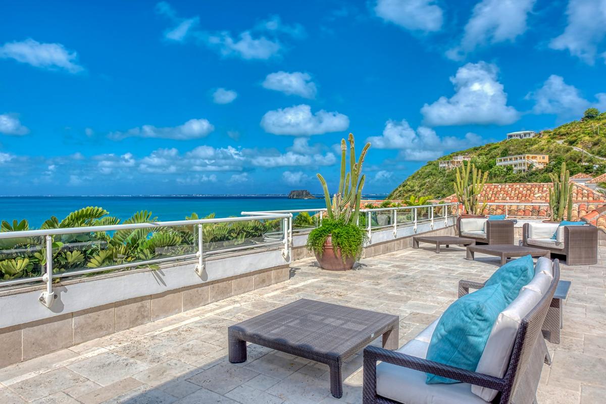 Unique Villa rental St Martin - Rooftop seating